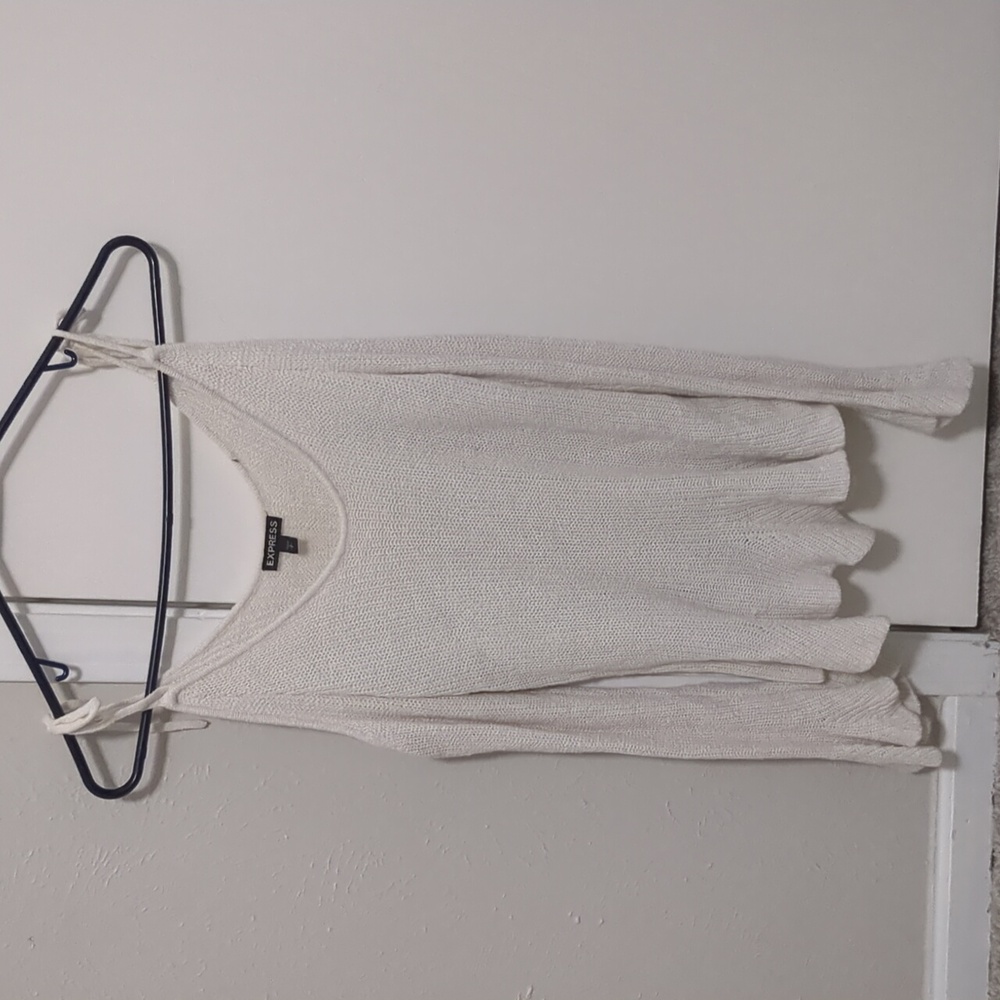 Express tie shoulder knit shirt